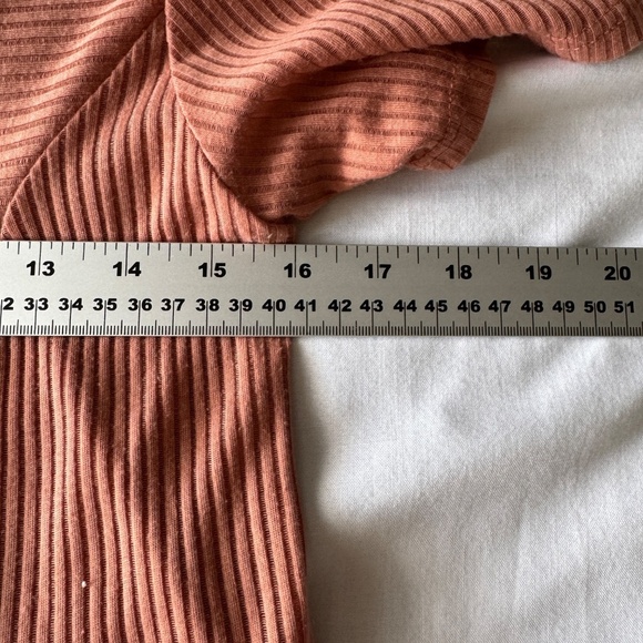 Promesa‎ Women's Short Sleeve Babydoll Mini Dress Semi-Sheer Salmon L Festival - Picture 7 of 11